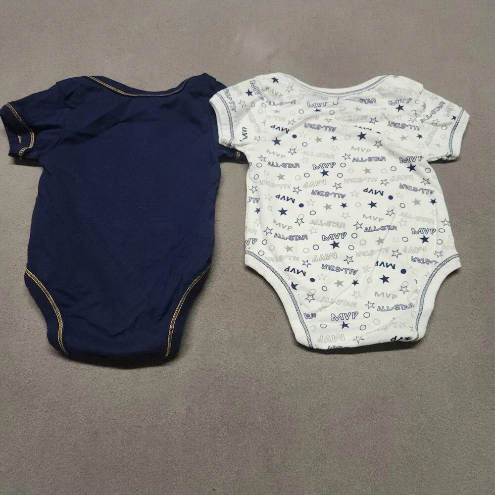 Pro Edge NAU MVP Infant Bodysuit 3-6M Navy White 100% Cotton Graphic Print Baby